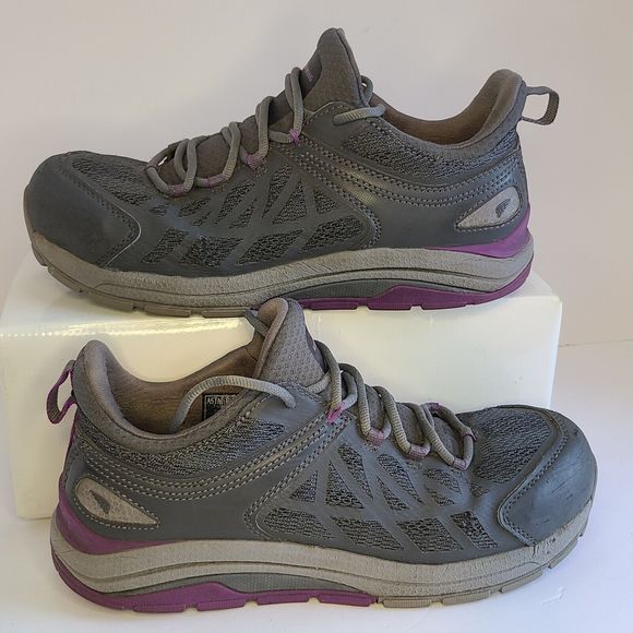 RED WING Women's (9B) Gray & Purple Cooltech Safety Toe Athletic Work Shoes 2343 - Picture 2 of 13